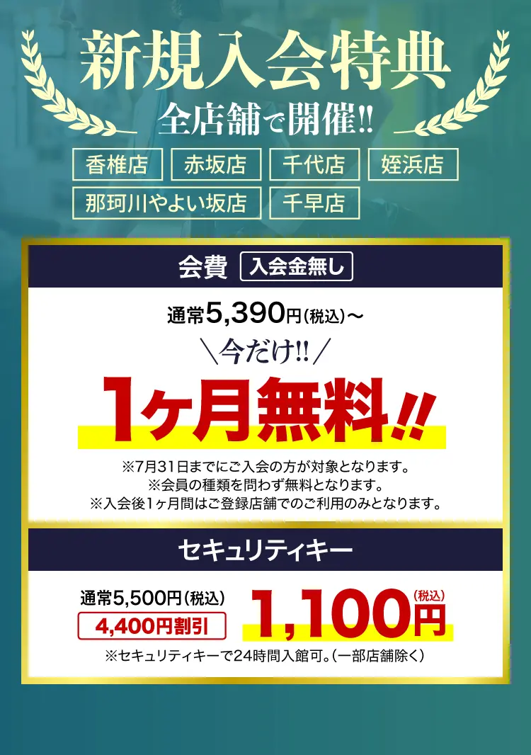 今だけ新規入会特典