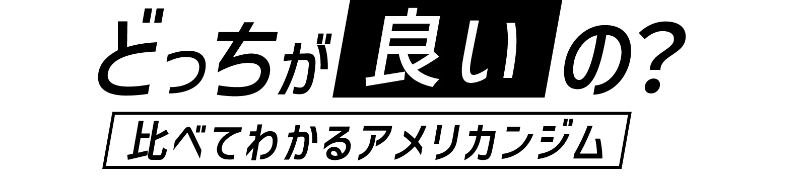 どっちが良いの？比べてわかるアメリカンジム